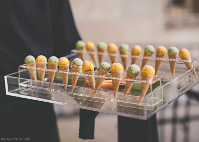 wedding mini ice cream cones