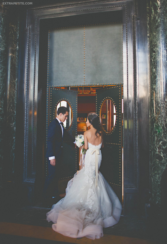 boston library wedding lazaro gown