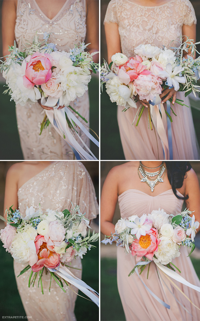 bhldn bridesmaid dresses bouquets