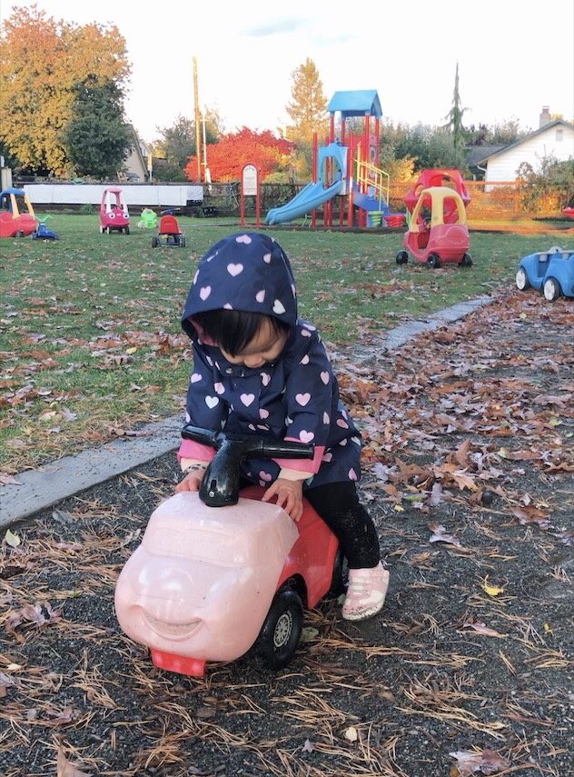 baby girl rain jacket seattle toddler play ground