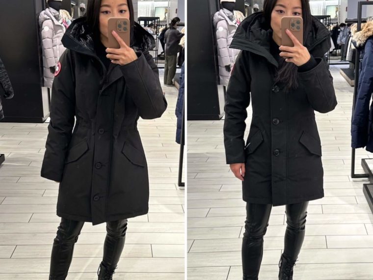 Canada Goose Rossclair petite try on review