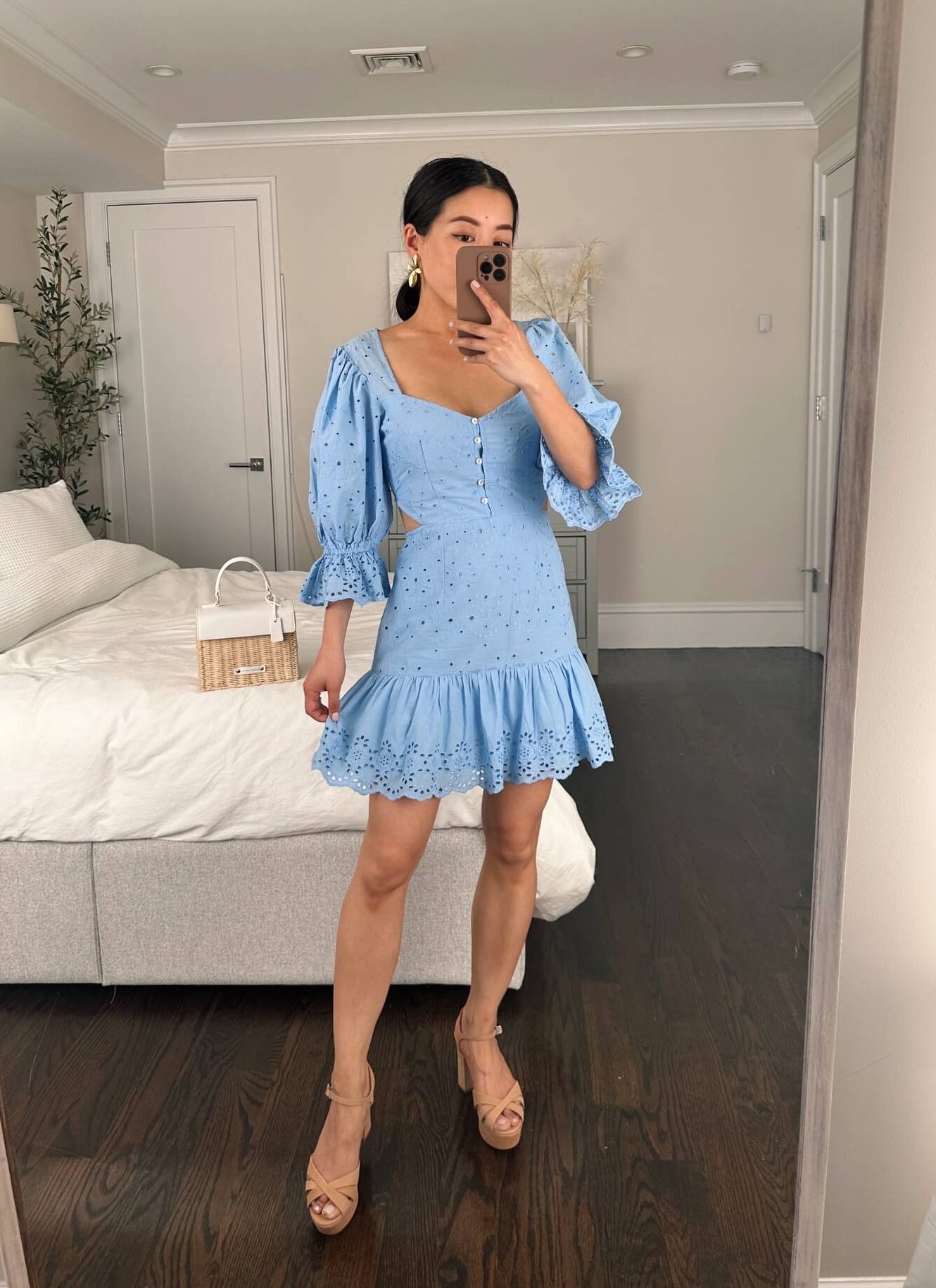 French Connection blue mini dress