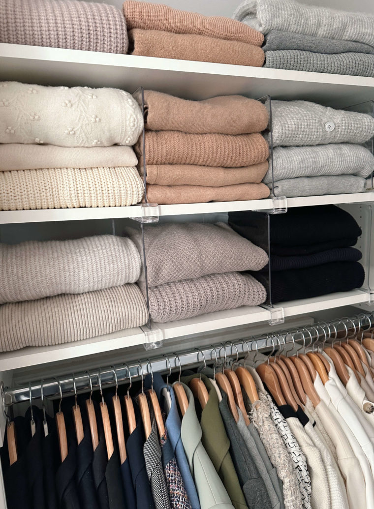 how to store sweaters - fold or hang