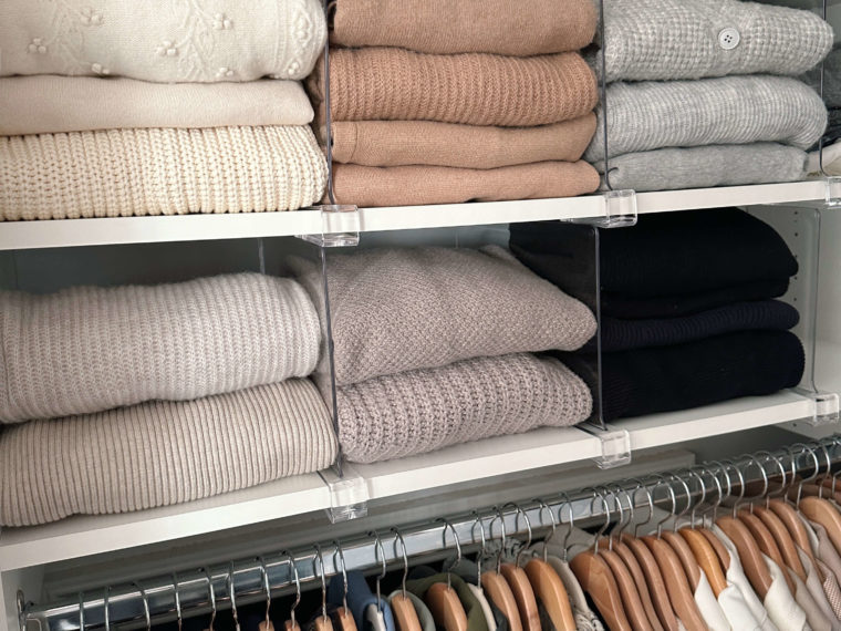 how to store sweaters - fold or hang