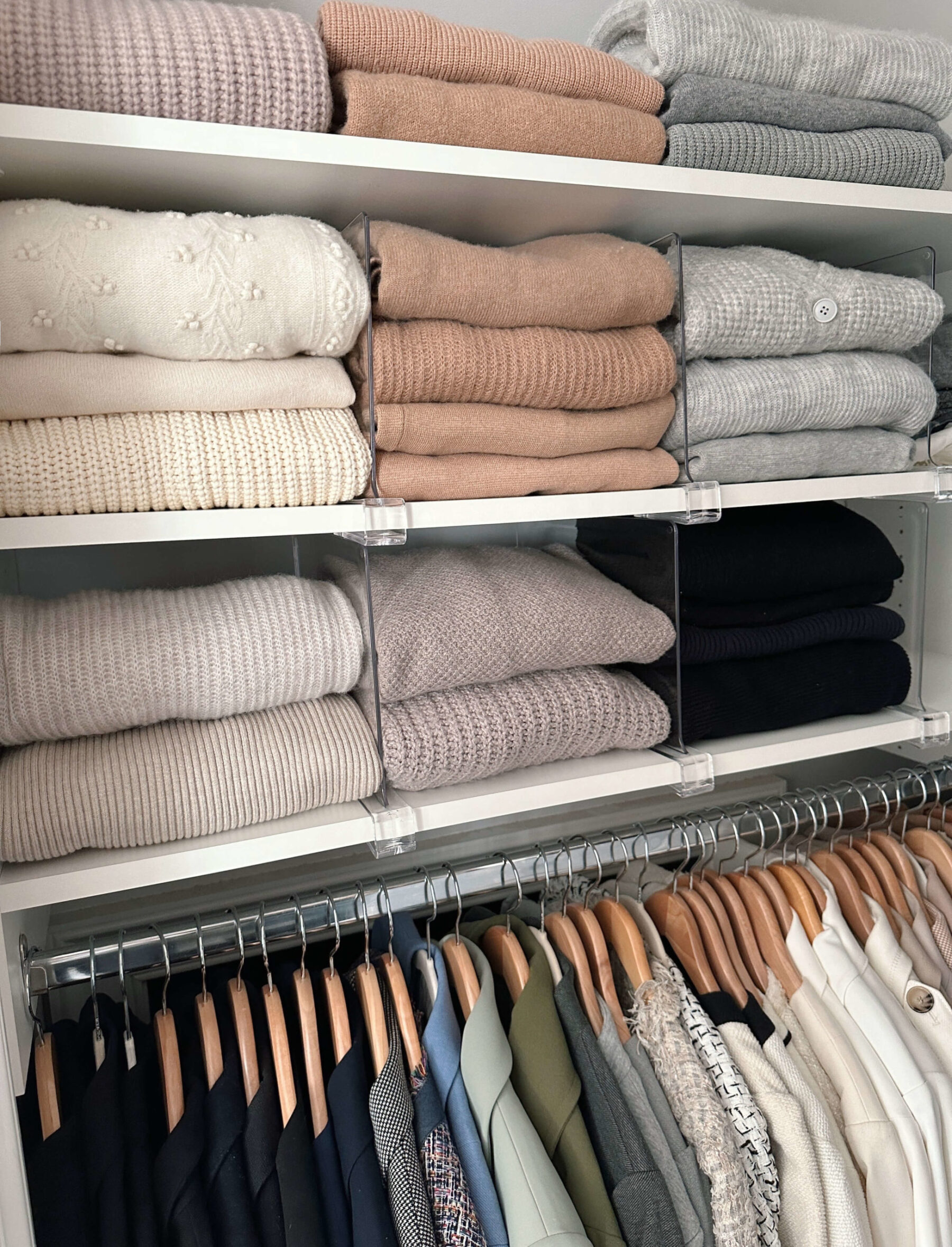 how to store sweaters - fold or hang