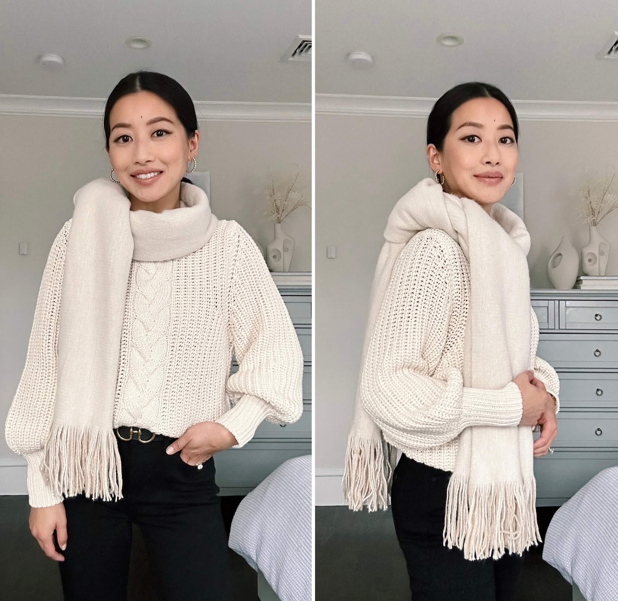 How to style a scarf so it stays put secured