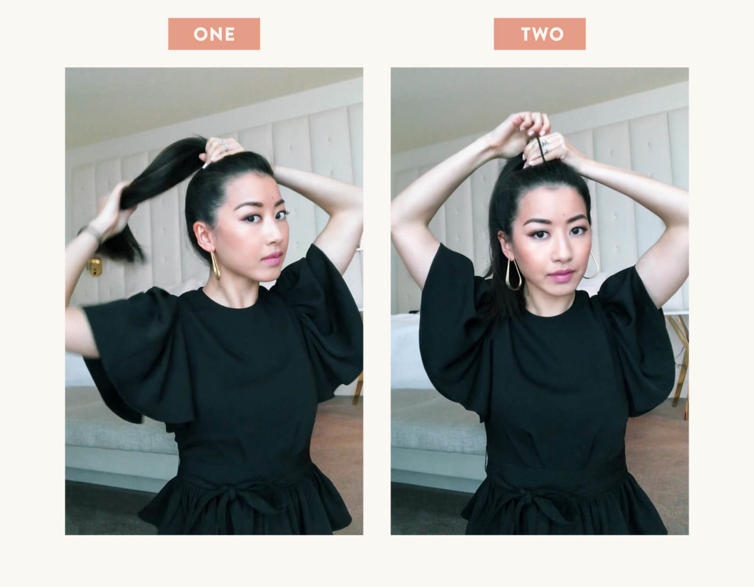 hair tutorial messy top knot