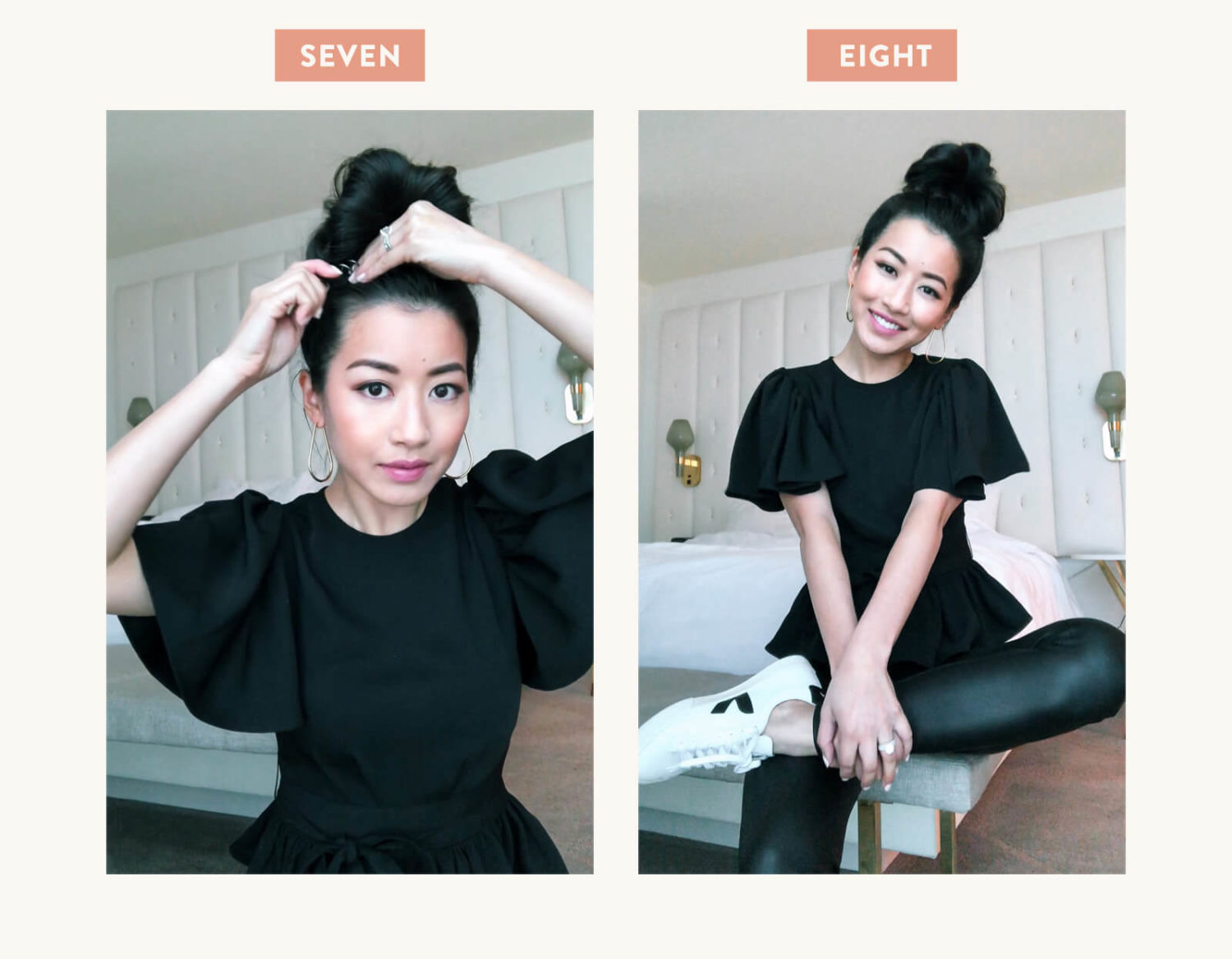 messy top knot hair tutorial
