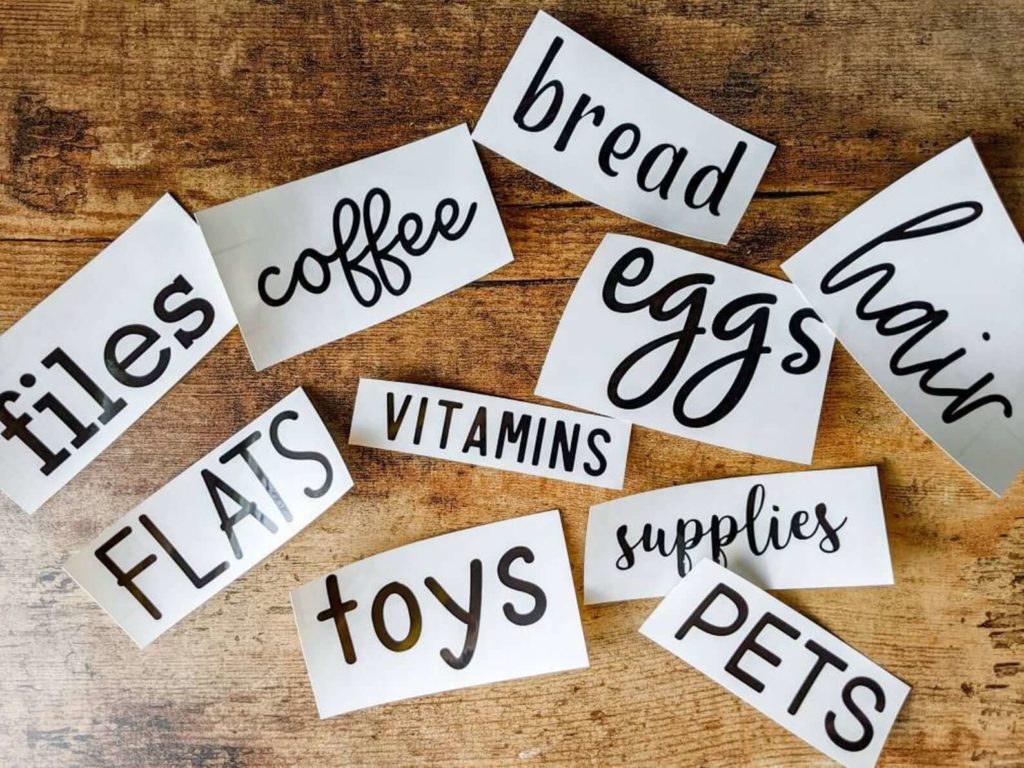 customized pantry labels