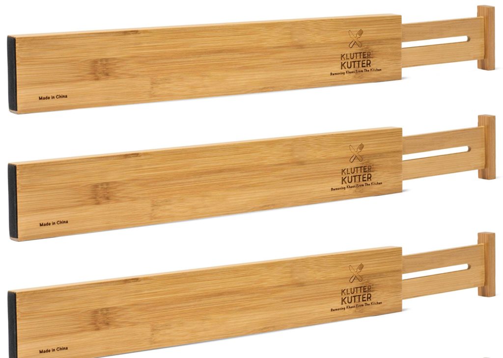 Klutter Kutter bamboo drawer dividers
