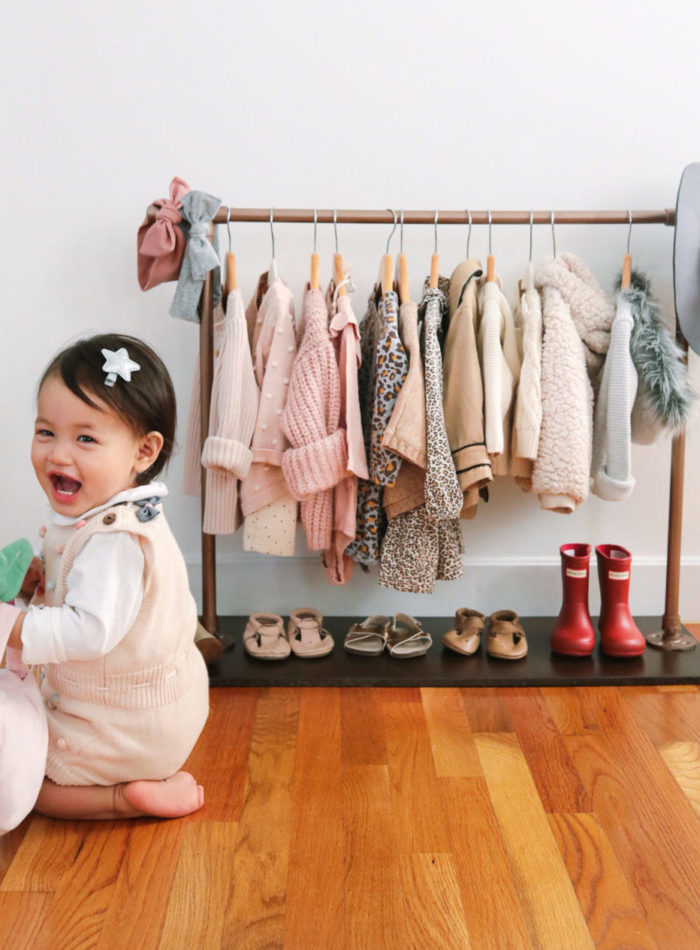 baby girl toddler diy clothing rack