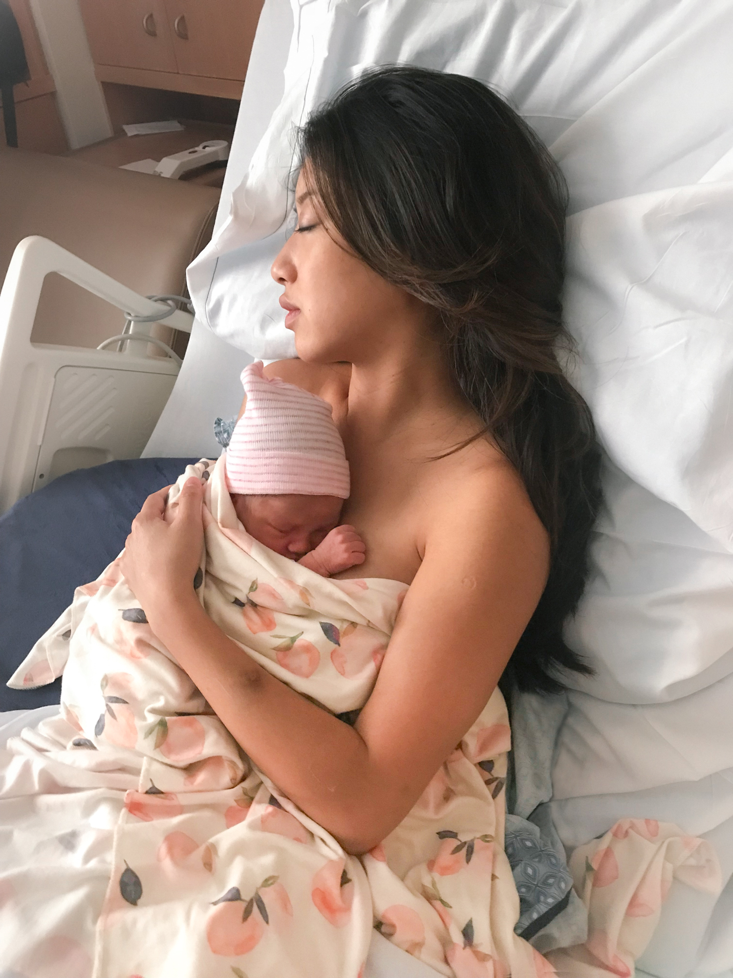 newborn baby hospital bed birth announcement