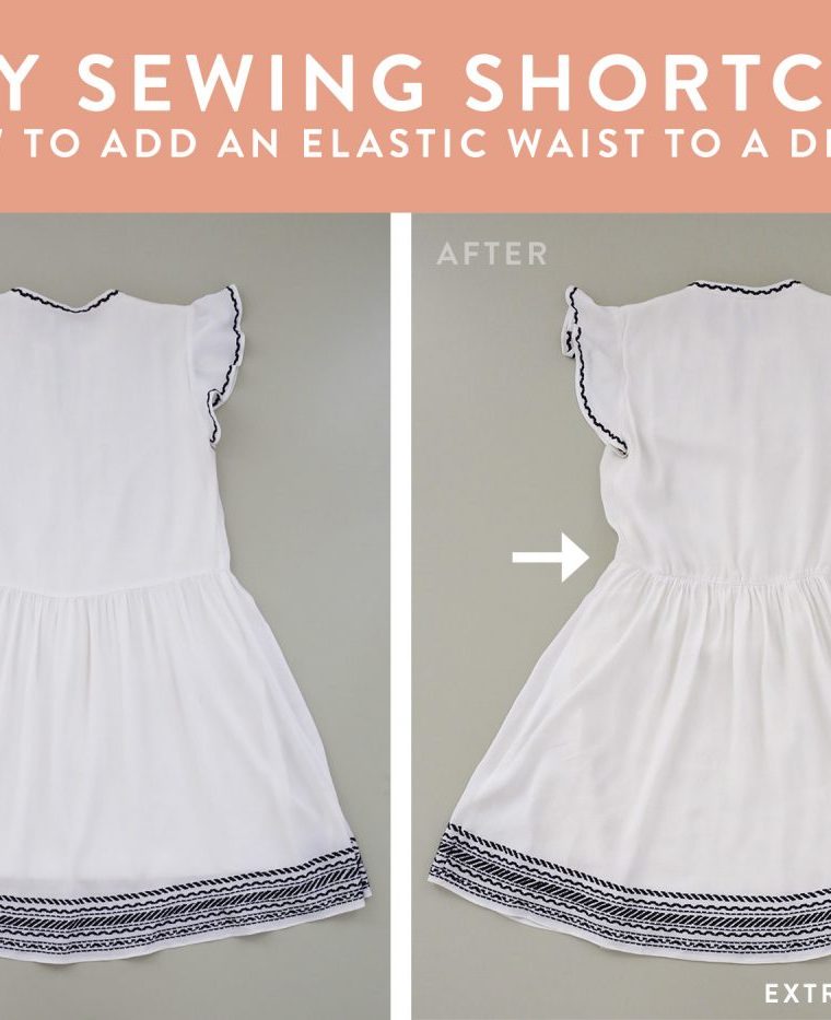sewing tutorial how to add an elastic waist to dress