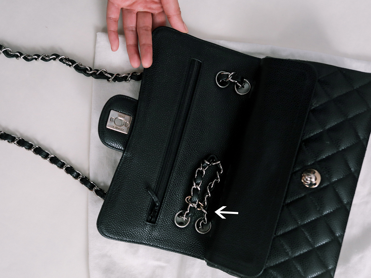 how to shorten a chanel classic flap bag strap