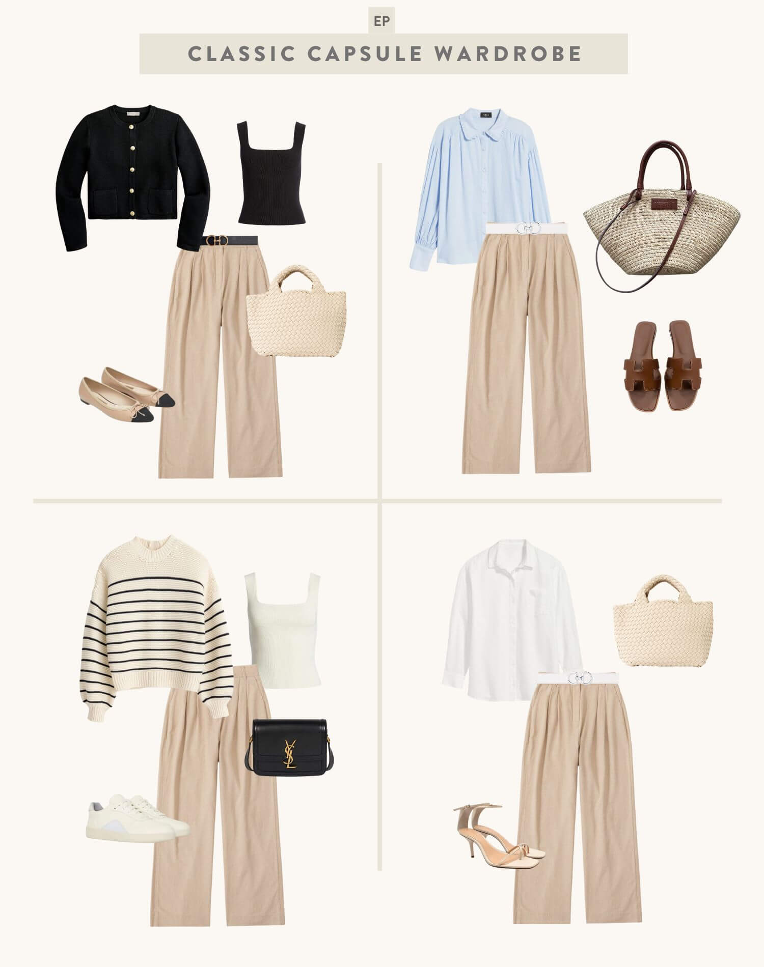 summer work outfit capsule wardrobe petite