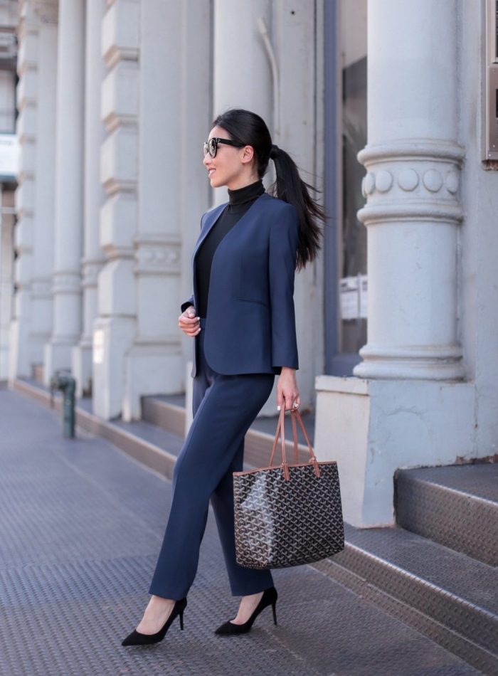 business formal workwear theory suit for petite women