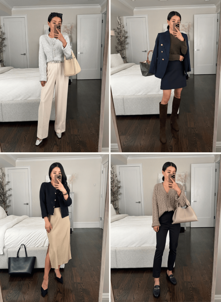 classic petite fall winter work outfit ideas